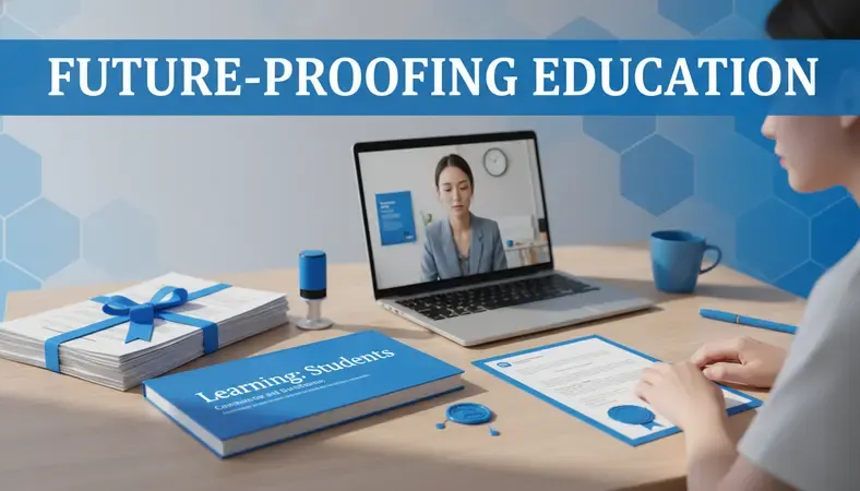 Student studying online notary course with proper setup including good lighting and organized workspace