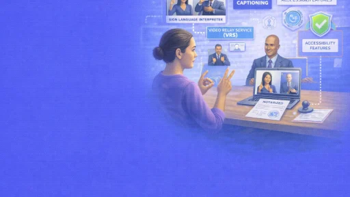 Accommodations for Deaf and Hard of Hearing Signers in Remote Online Notarization