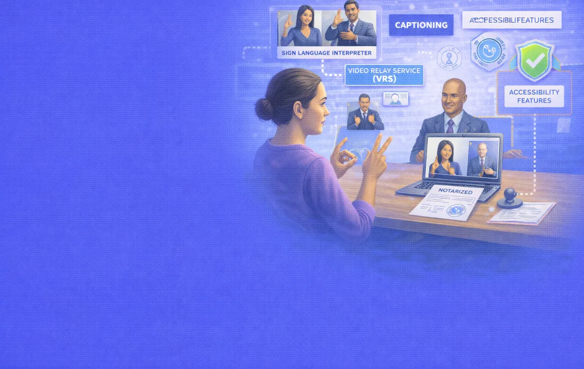 Accommodations for Deaf and Hard of Hearing Signers in Remote Online Notarization
