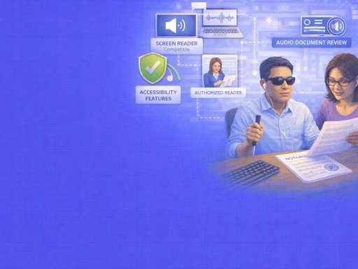 Visual Impairment Accommodations in Online Notarization: A Guide for Blind and Low-Vision Users