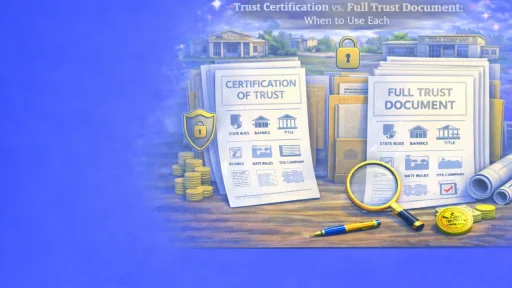 Trust Certification vs. Full Trust Document: When to Use Each