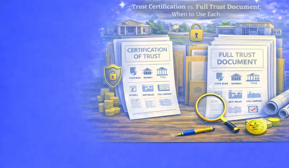 Trust Certification vs. Full Trust Document: When to Use Each
