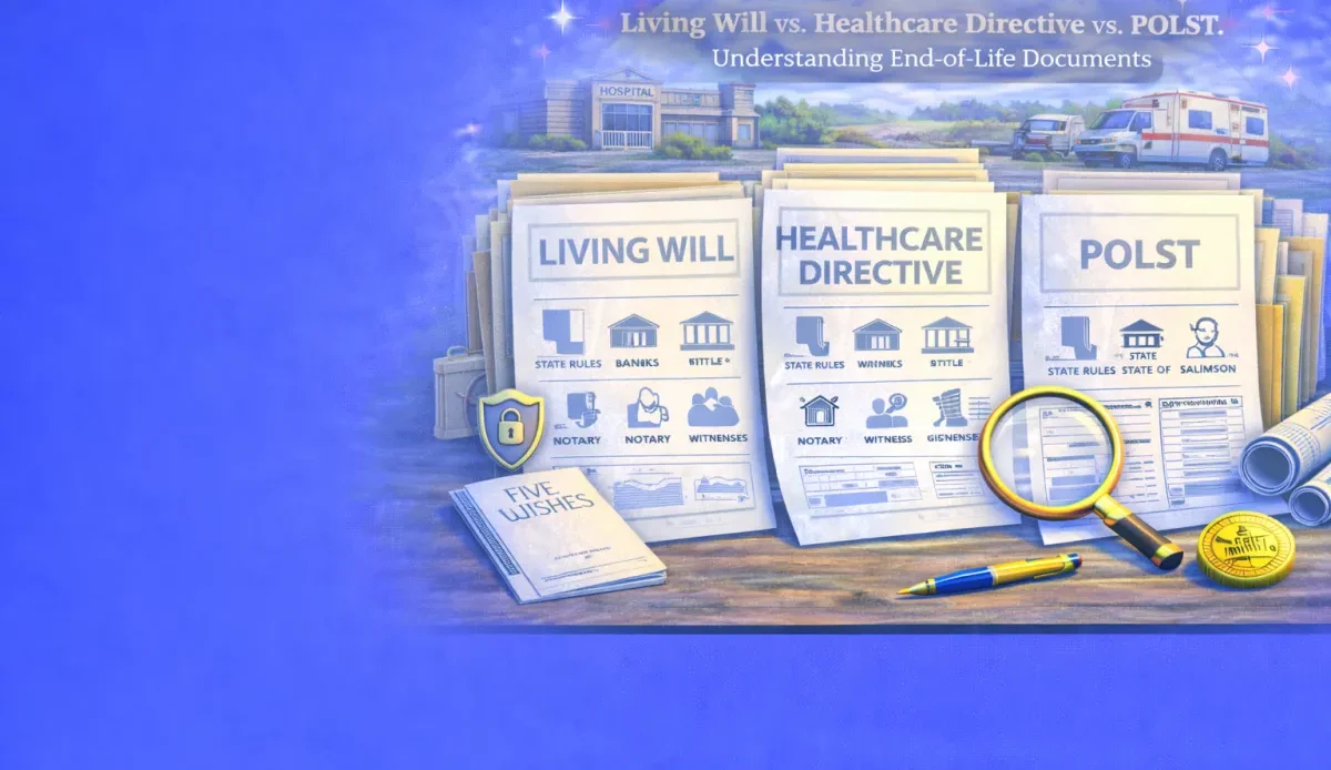 Living Will vs. Healthcare Directive vs. POLST: Understanding End-of-Life Documents