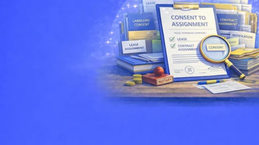 Consent to Assignment: Lease and Contract Transfer Documents