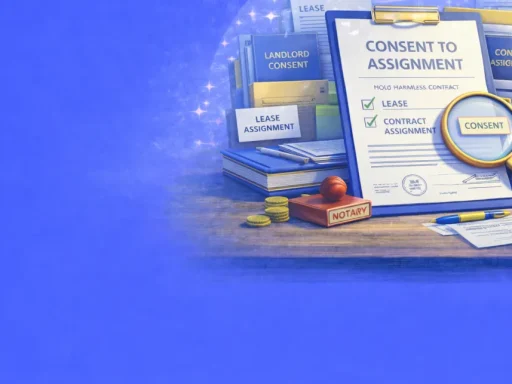Consent to Assignment: Lease and Contract Transfer Documents