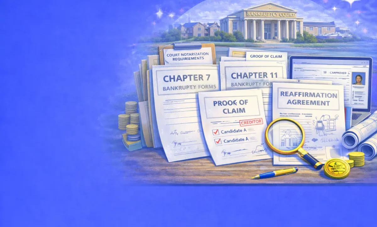 Bankruptcy Filing Documents: Chapter 7, 11, and 13 Notarization Requirements
