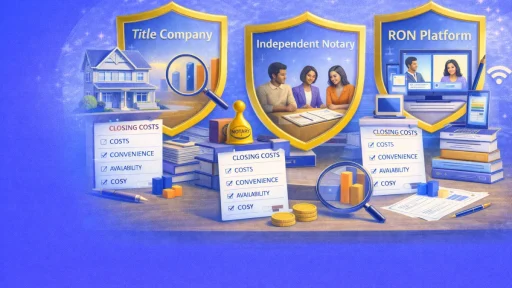 Title Company vs. Independent Notary vs. RON Platform: Closing Options Compared