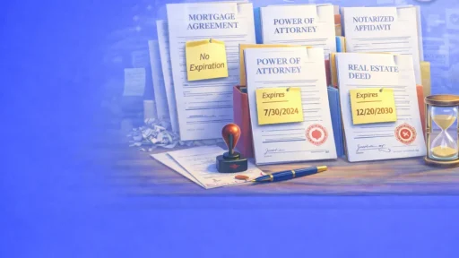 notarized document validity period by document type including power of attorney deed affidavit and trust