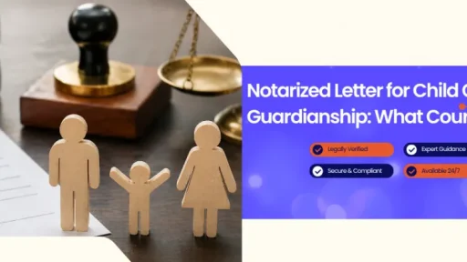 notarized letter child custody signing process