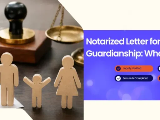 notarized letter child custody signing process