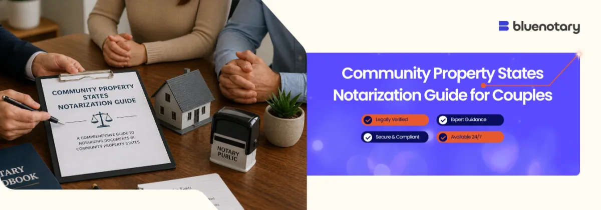 Community Property States Notarization: What married couples must know