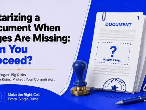 notarize document missing pages