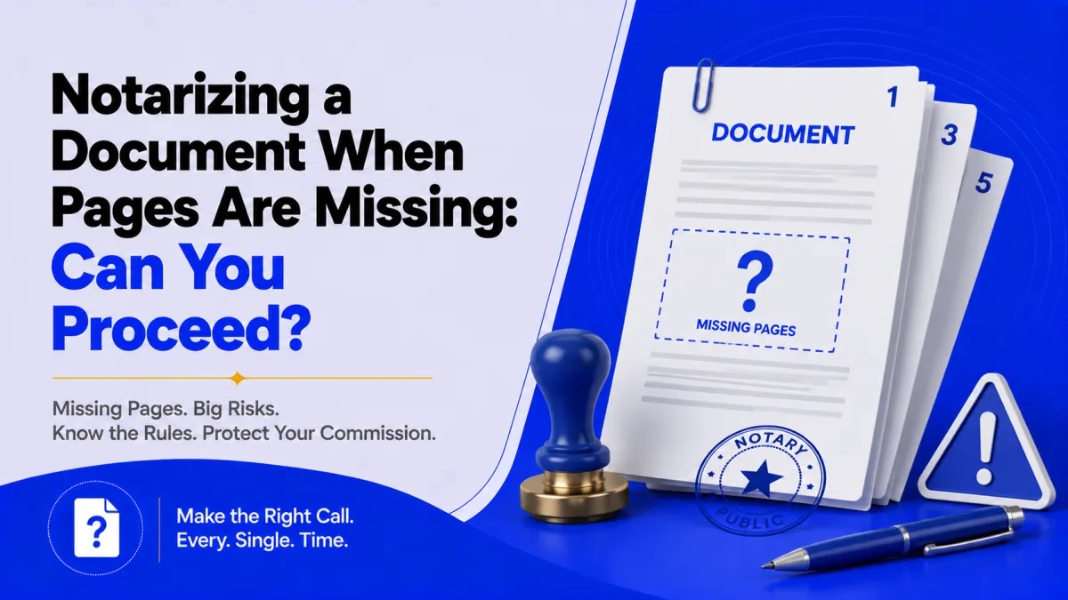 notarize document missing pages