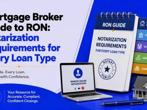 mortgage broker remote online notarization