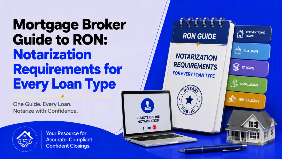 mortgage broker remote online notarization