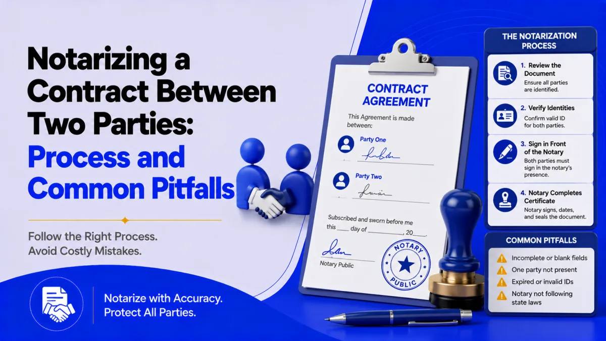 notarize a contract between two parties