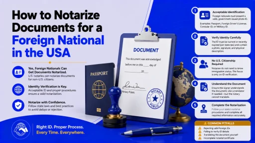 How to Notarize Documents for a Foreign National in the USA