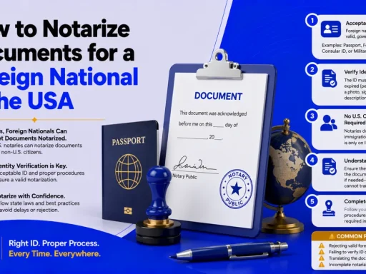 How to Notarize Documents for a Foreign National in the USA