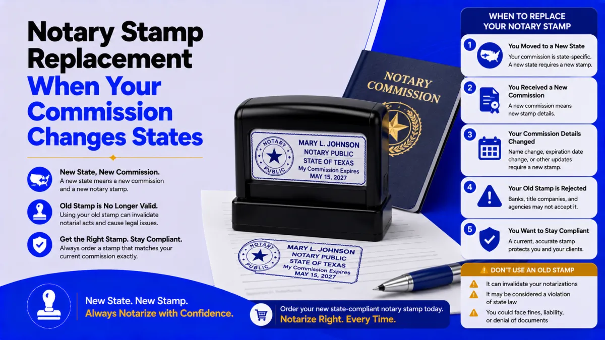 notary stamp replacement new state