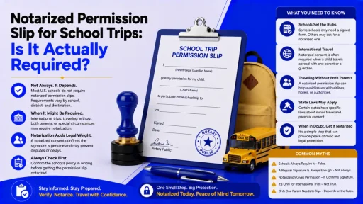 notarized permission slip school