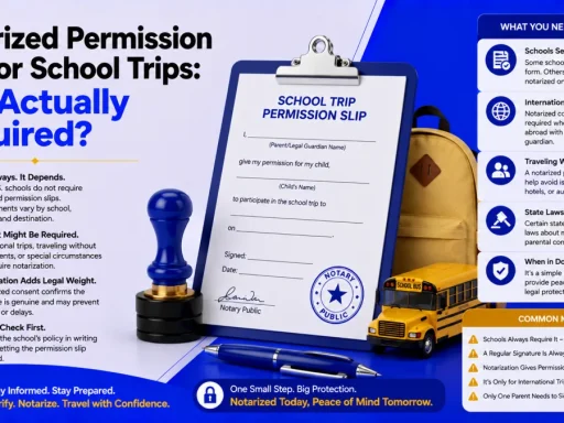notarized permission slip school