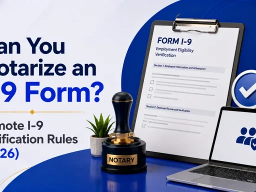 Can You Notarize an I-9 Form? Remote I-9 Verification Rules (2026)