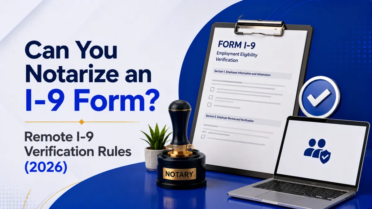 Can You Notarize an I-9 Form? Remote I-9 Verification Rules (2026)
