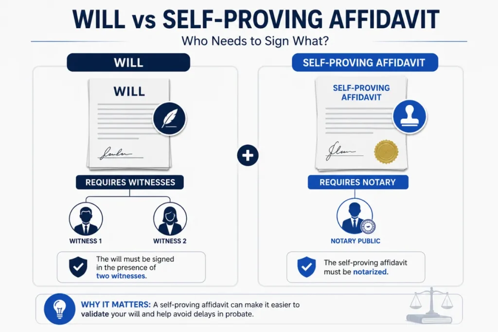Will vs Self-Proving Affidavit