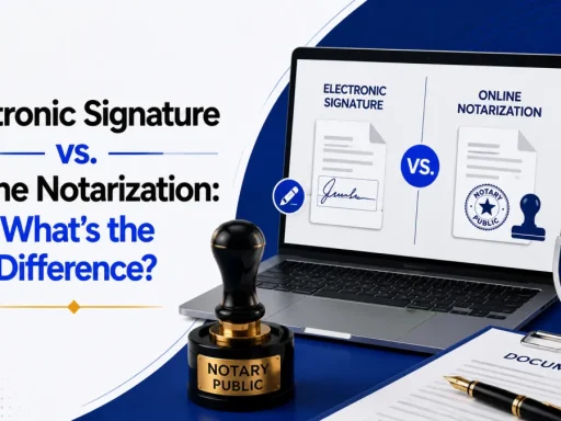 Electronic Signature vs. Online Notarization