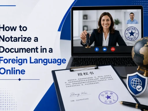 How to Notarize a Document in a Foreign Language Online