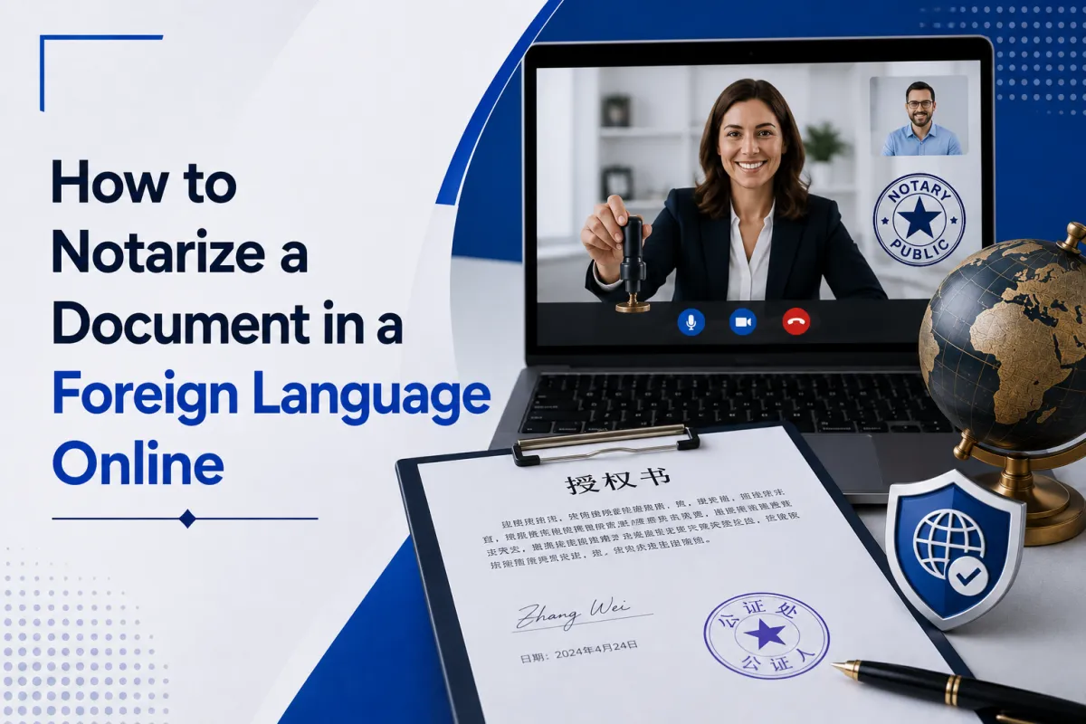 How to Notarize a Document in a Foreign Language Online