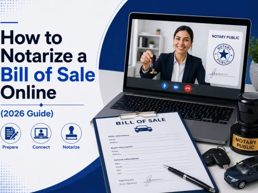 How to Notarize a Bill of Sale Online