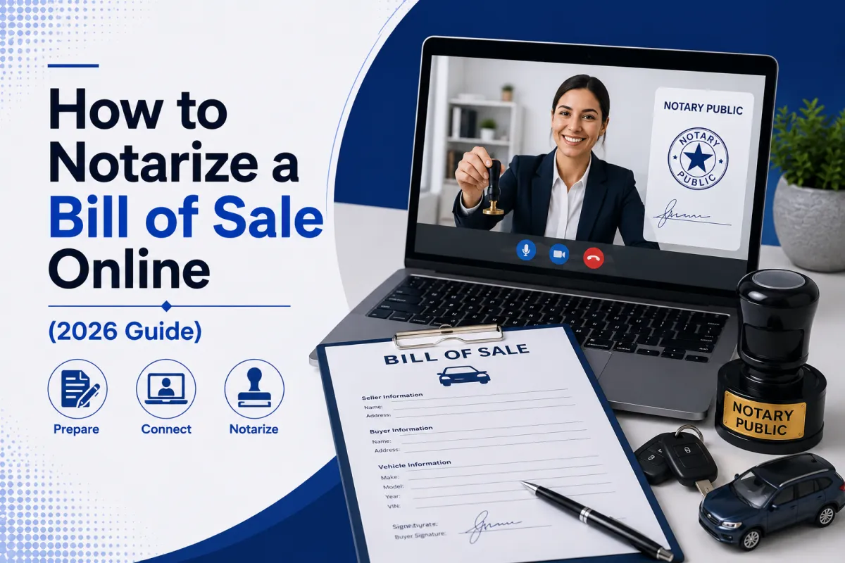 How to Notarize a Bill of Sale Online