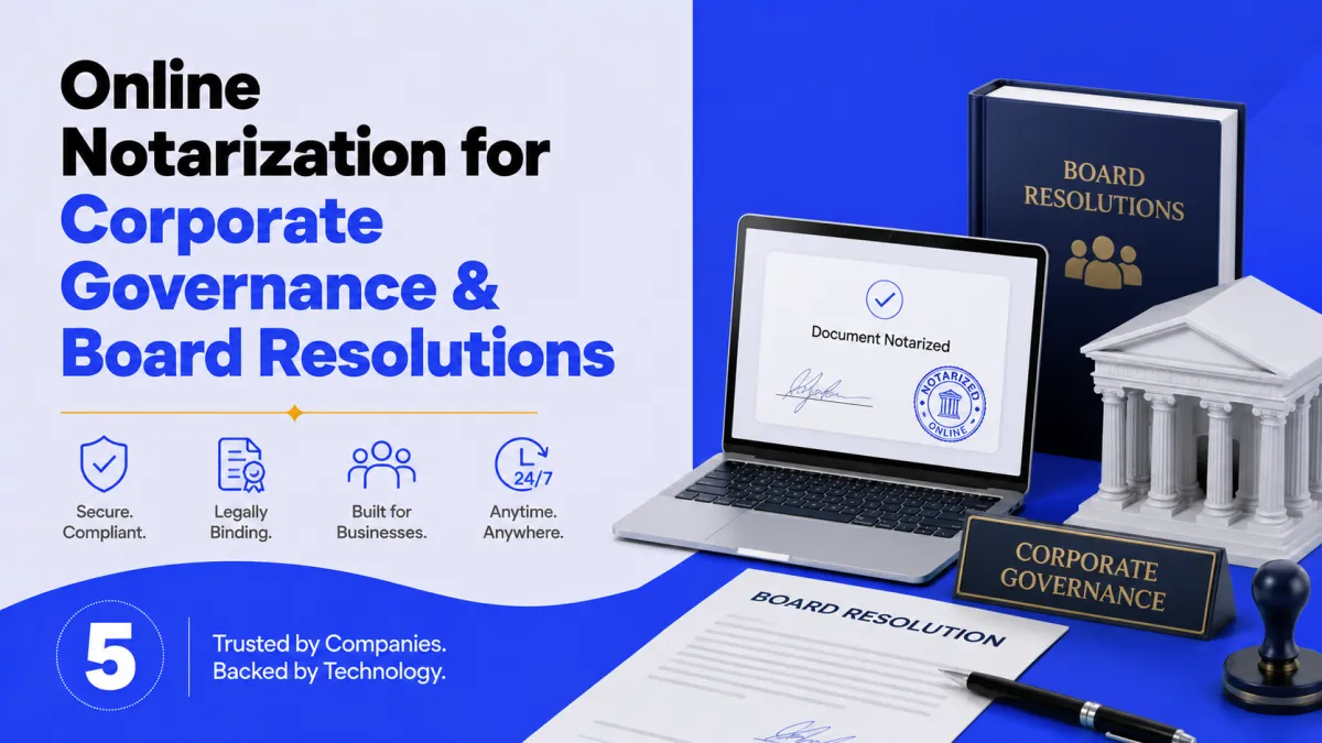 Online Notarization for Corporate Governance & Board Resolutions