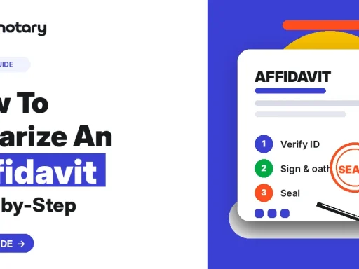 How to Notarize an Affidavit (Step-by-Step)