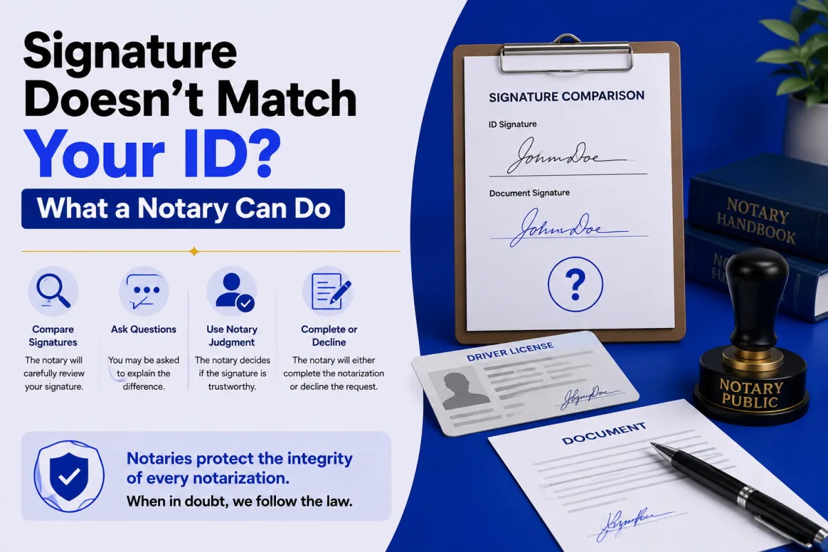 Signature Doesn't Match Your ID?