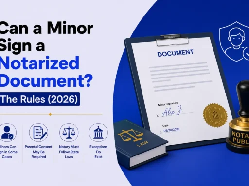 Can a Minor Sign a Notarized Document? The Rules (2026)