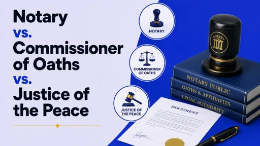 Notary vs. Commissioner of Oaths vs. Justice of the Peace