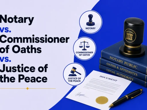 Notary vs. Commissioner of Oaths vs. Justice of the Peace
