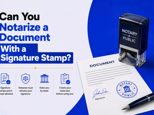 Can You Notarize a Document With a Signature Stamp?
