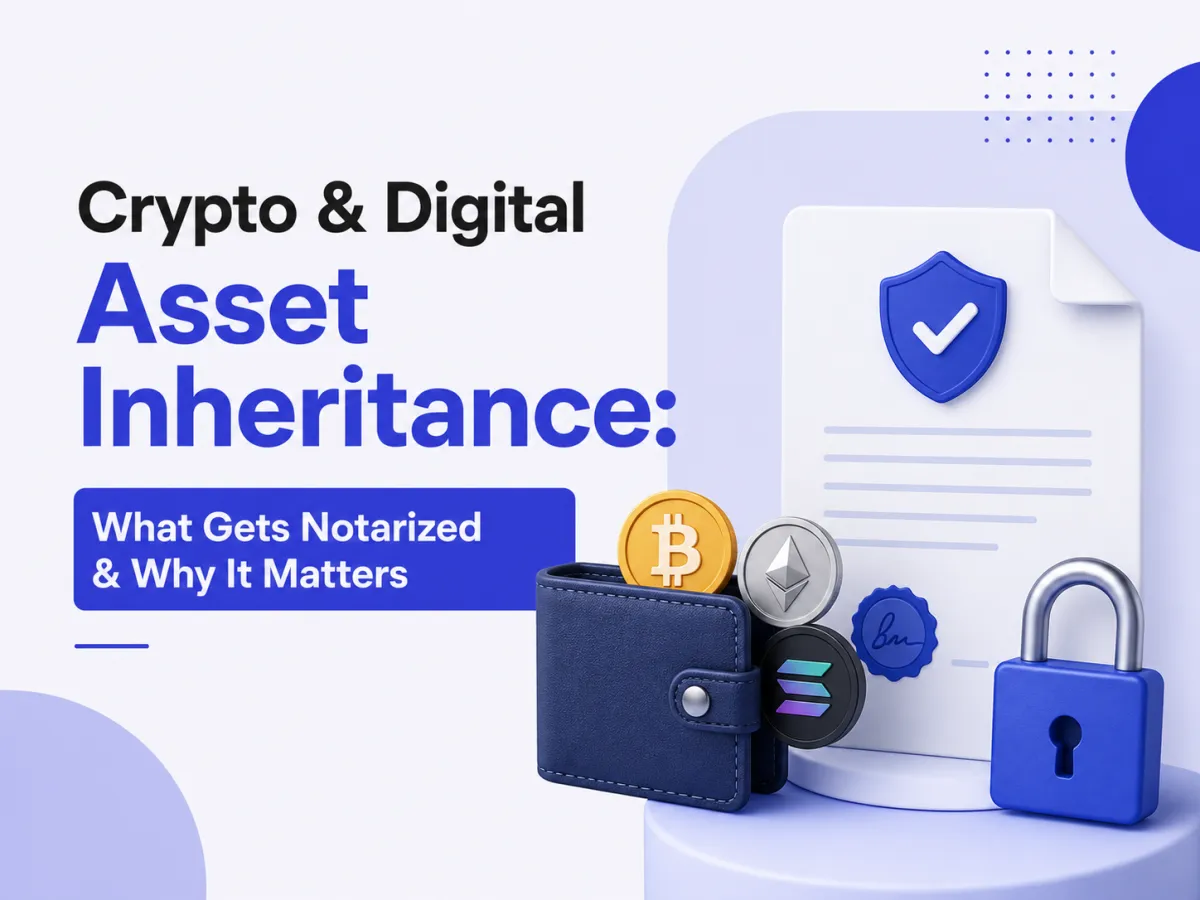 Crypto & Digital Asset Inheritance: What Gets Notarized and Why It Matters